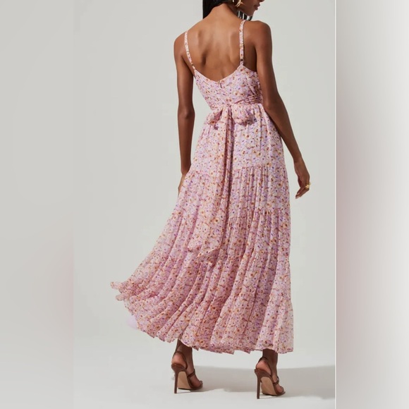 Astr Floral Maxi Dress in Pink and Purple - Picture 2 of 8